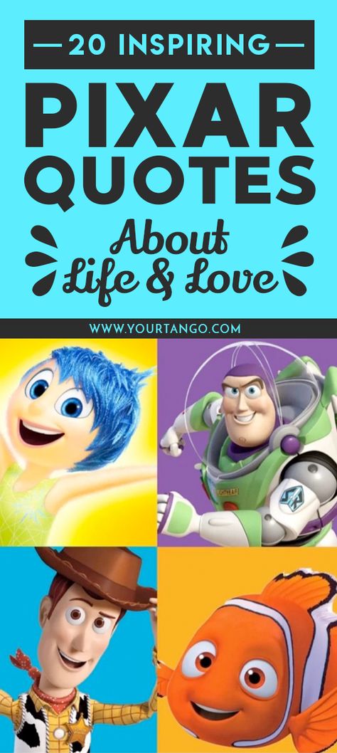 #Pixar #films and #Disney #movies are entertaining, but we can learn important #lifelessons from them, too. These inspirational Disney Pixar #quotes about life and #love are from the most iconic family movies we all grew up watching. #yourtango | Follow us on Pinterest: www.pinterest.com/yourtango | Quotes From Pixar Movies, Quotes From Disney Movies Life Lessons, Pixar Quotes Funny, Disney Letterboard Quotes, Cute Movie Quotes Love, Disney Inspirational Quotes Motivation, Family Quotes Disney, Movie Quotes About Family, Best Disney Movie Quotes