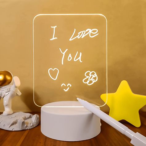 Faster shipping. Better service Diy Message Board, Notes Creative, Childrens Night Light, Note Board, Light Writing, Perfect Gift For Girlfriend, Area Lighting, Viria, Art House