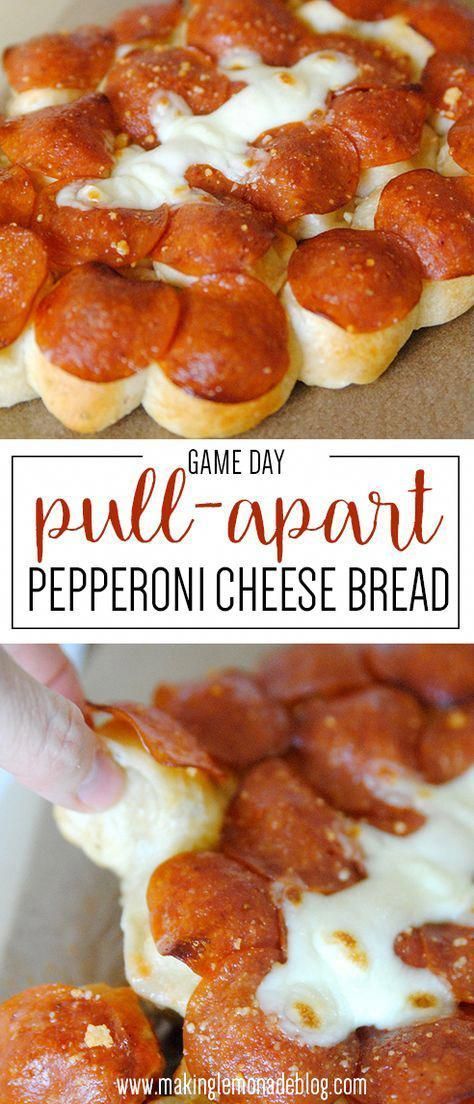 Pepperoni Cheese Bread, Healthy Football, Super Bowl Essen, Super Bowl Food Easy, Sunday Food, Football Party Foods, Nacho Bar, Cheese Bread Recipe, Bowl Party Food