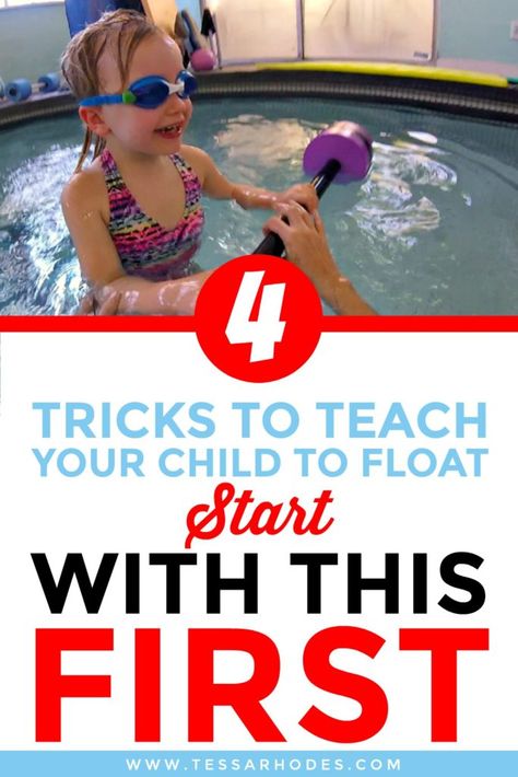 Need some tips to teach your kid or beginner swim student to learn how to float in water? As long as your child has mastered breath control, AKA he can hold his breath underwater for at least 10 seconds then the next step in the learn to swim process is assisted floating. Does your child have a fear of swimming or drowning? Help them overcome their phobias. CLICK THROUGH to learn how to teach kids to trust the buoyancy of the water and learn to swim. #swimtips #teachkidstoswim How To Teach Kids To Swim, Teaching Kids To Swim, Swim Lesson Ideas Teaching, Teaching Swimming, Swim Hacks, Swimming Lesson Plans, Motivational Games, How To Swim Faster, Breaststroke Swimming