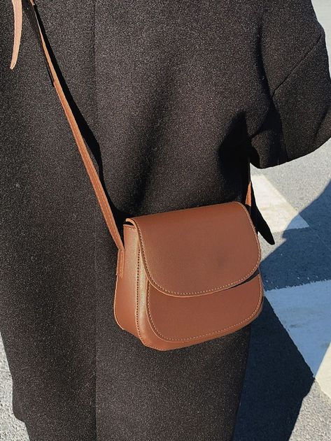 Brown Sling Bag, Womens Work Bag, Aesthetic Backpack, Crossbody Saddle Bag, Everyday Purse, Brown Crossbody Bag, Brown Fall, Brown Crossbody, Elegant Pattern