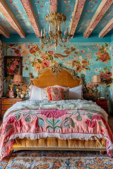 Modern maximalist bedroom