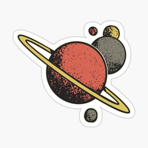 Saturn Sticker, Milky Way Planets, Planet Stickers, Space Png, Design Typography, Retro Futurism, Kawaii Drawings, Fun Stickers, Aesthetic Stickers