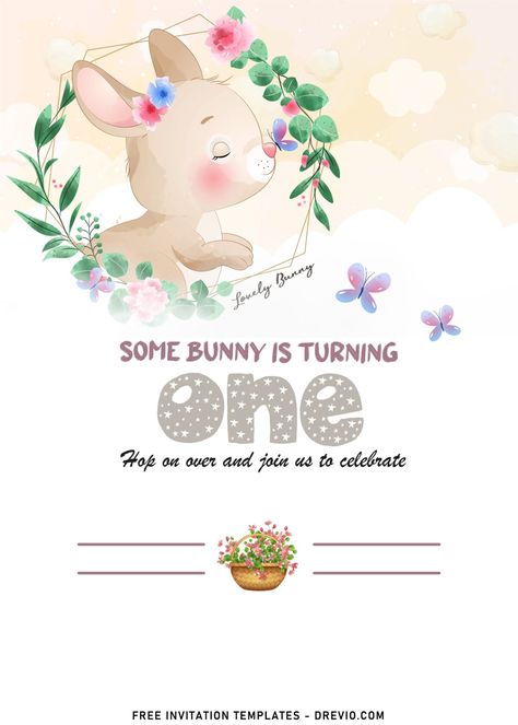 9+ Watercolor Some Bunny Birthday Invitation Templates | Download Hundreds FREE PRINTABLE Birthday Invitation Templates Bunny Invitation Template, Some Bunny Birthday, Some Bunny Is Turning One, Bunny Invitations, Free Printable Birthday Invitations, Bunny Birthday, Free Invitation Templates, Turning One, Cute Stars