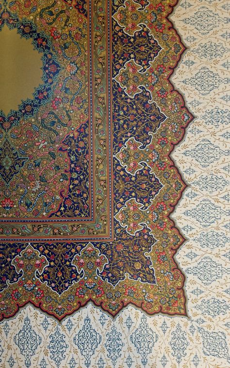 Tazhib Pattern, Persian Manuscript, Manuscript Illumination, Islamic Designs, Emb Designs, Turkish Pattern, Ivy House, Islamic Patterns, Illumination Art