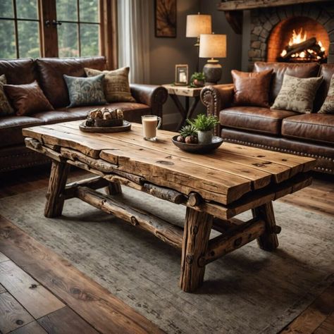 Make It Yourself: Best DIY Wood Log Projects Log Furniture Diy, Wood Log Projects, Log Side Table, Log Coffee Table, Log Projects, Log Table, Log Bed, Tiny Living Space, Cabin Furniture