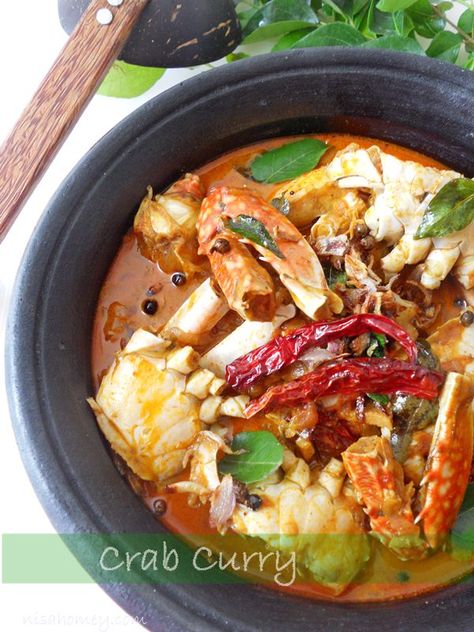 Cooking Is Easy: Nadan Njandu Curry / Kerala Crab Curry Cheese Recipes Easy, Curry Coconut Milk, Crab Curry, Crab Legs Recipe, Curry Coconut, Crab Dishes, Yummy Seafood, Kerala Food, Picture Tutorial