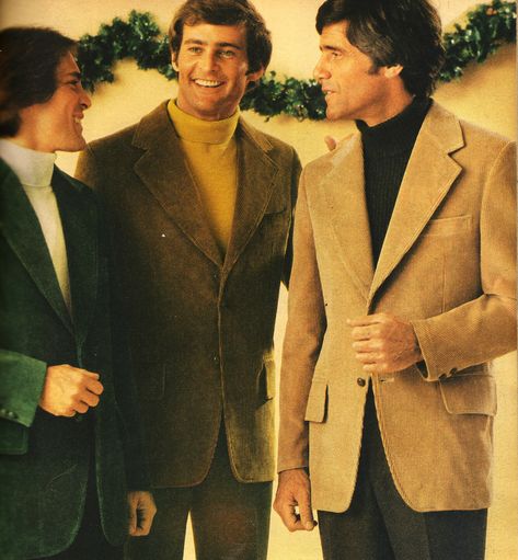 Plaid Stallions : Rambling and Reflections on '70s pop culture: Turtleneck and Jackets 1971 Mens Fashion, 1960 Suits Men, 70s Mens Clothes, 1970s Mens Suit, Gear Reference, 70s Turtleneck, Suit Turtleneck, 1960s Mens Fashion, Turtleneck Suit