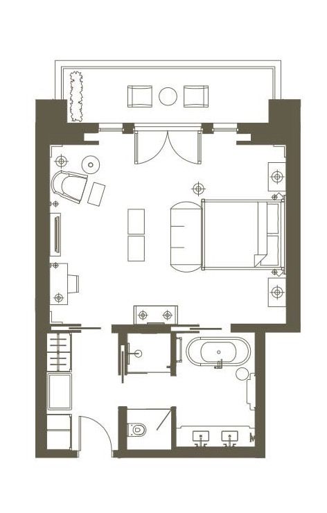 The Regent Porto Montenegro | Deluxe Sea View Room 40 - 55 sqm / 430 - 592 sqft (excluding terrace)