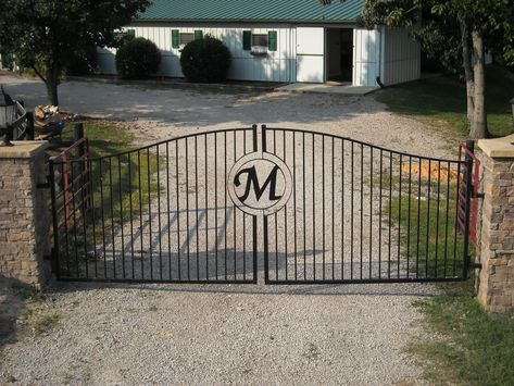 Residential Gates Raleigh | Custom Wrought Iron Gates | Driveway & Walkway Aluminum Gates Iron Entrance Gates, Custom Metal Gates Driveways, Rod Iron Gates Driveway, Metal Front Gate Entrance Driveway, Wrought Iron Gates Driveway Entrance, Iron Driveway Gates Entrance, Driveway Gate With Initial, Steel Driveway Gates, Iron Gates Entrance Driveways