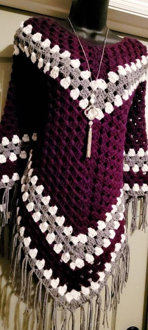 Handmade crochet ponchos are custom made to order. One size fits most. Sizes can be adjusted to fit child or teenager Crocheted Ponchos, Crochet Poncho Patterns Kids, Crochet Shawl Diagram, Quick Crochet Projects, Poncho Design, Crochet Poncho Free Pattern, Crochet Mask, Crochet Idea, Crochet Cardigan Sweater