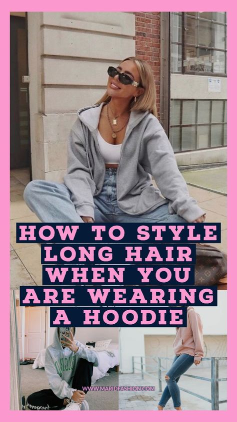 How to wear a hoodie with long hair? Do you also find it difficult to style your hair while you are wearing a hoodie? It's OK. I have some awesome hairstyles ready for you. Those are the ones that you can wear with hoodie outfits. Comfy Hairstyle, Two French Braids, Long Hair Do, Accessorizing Outfits, Teaching Outfits, Hair Wear, Hairstyle Look, Hoodie Outfit, Trending Hairstyles