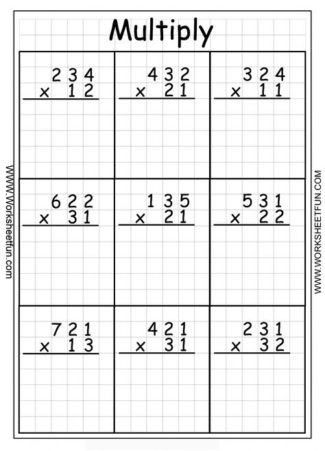 Multiplication - 3 Digit By 2 Digit - 22 Worksheets #mathforadults Long Multiplication Worksheets, Free Printable Multiplication Worksheets, Two Digit Multiplication, Double Digit Multiplication, Free Multiplication Worksheets, Multiplication And Division Worksheets, Printable Multiplication Worksheets, Math Multiplication Worksheets, Multiplication Worksheet