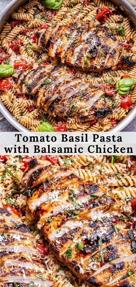 Recipes With Lots Of Fresh Basil, Recipes Using Fresh Basil Summer, Zucchini Tomato Basil Recipes, Balsamic Chicken Casserole, Chicken Recipes With Basil, Dinner With Basil, Meals With Basil Leaves, Pasta With Basil Recipes, Recipes That Use Fresh Basil