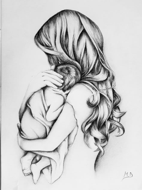 Mother and baby drawing Mother And Baby Drawing, Mother And Baby Paintings, Botanical Illustration Black And White, Individual Tattoo, Mother And Child Drawing, Mother And Daughter Drawing, Space Journal, Mother And Child Painting, Mom Drawing