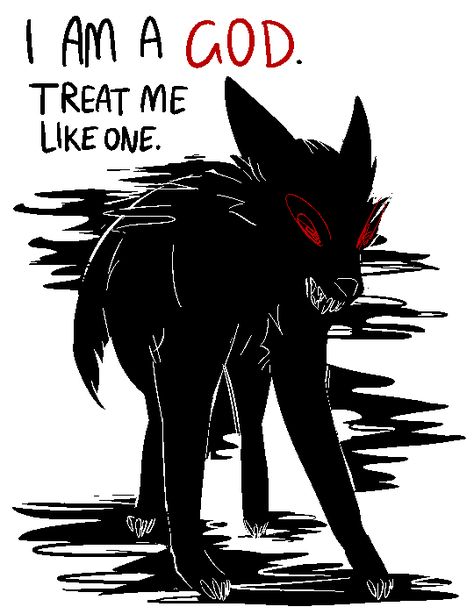 I Am A God, Bd Art, Wolf Quotes, Dark Art Illustrations, A God, Black Wolf, Creepy Art, Wolf Art, Anime Quotes