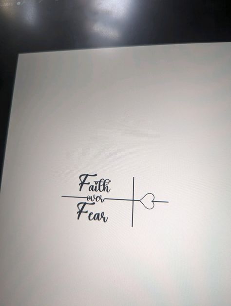 Faith Over Fear Tattoo Stencil, Faith Over Fear Tattoo, Fear Tattoo, Tattoo Stencil, Faith Over Fear, Tattoo Stencils, Tattoos, Quick Saves