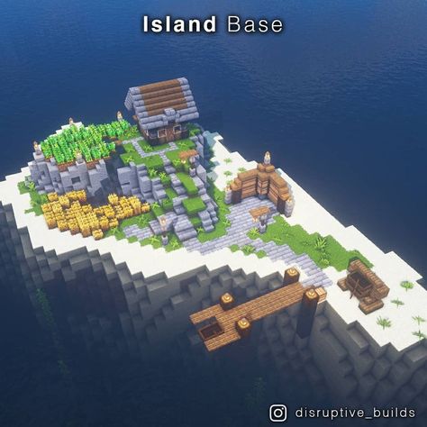 Minecraft Island House Ideas, Island Builds Minecraft, Island Minecraft Ideas, Minecraft Island Builds, Island House Minecraft, Minecraft Island Base, Minecraft Island Ideas, Base Ideas Minecraft, Minecraft Island House