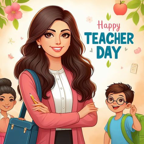 Photo international day of teachers post... | Premium Photo #Freepik #photo Happy Teachers Day Template, Teachers Day Template, Teachers Day Pictures, Teachers Day Photos, Happy Teacher's Day Images, Teacher Picture, Teachers Day Poster, Teacher Images, Teacher Cartoon