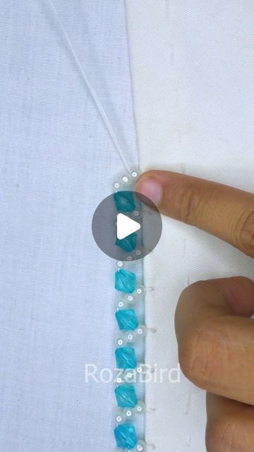 How To Bead Embroidery, Embroidery With Pearls, Pearl Border, Border Lace, Bead Embroidery Tutorial, Wedding Veils Lace, Hand Embroidery Videos, Bead Sewing, Embroidery Videos