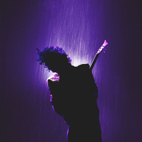 "August 3, 1983, Prince Rogers Nelson flipped his custom Schecter Cloud guitar behind his back, stepped up to the microphone and delivered one of the most memorable performances of the 1980s. The five-foot-two, rock preacher debuted his defining soulful ballad to 1,500 hometown fans packed into a sweaty Minneapolis nightclub. The session and performance were recorded live, including the title track to the album that launched Prince into the musical stratosphere.  Prince was a brilliant artist, g Rain Music, Prince Purple, Prince Music, Rain Wallpapers, Rain Art, Prince Purple Rain, Roger Nelson, Prince Rogers Nelson, Music Wall Art