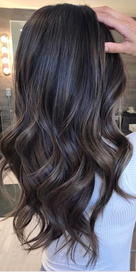 Discover 25 gorgeous ash brown balayage hairstyles, ideal for black, dark, short, brunette, and light hair. From subtle transitions to bold statements, find the perfect look to complement your style and enhance your natural beauty. #AshBrownBalayage #BalayageHairstyles #HairInspiration #BeautyTrends Black To Cool Brown Balayage, Black Hair Balayage Shoulder Length, Low Maintenance Dark Balayage, 2 Toned Brown Hair, Balayage Hair Brunette Ashy, Ash Brown Black Hair, Dark Brunette Balayage Hair Ashy, Dark Ash Brown Balayage On Black Hair, Filipino Balayage Hair