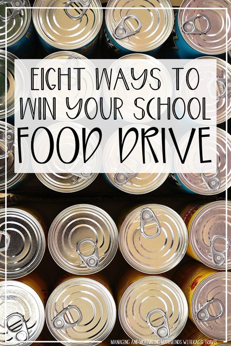 How to have a successful canned food drive: it's not about winning! These 8 strategies help students understand the purpose of the food drive while team building and goal setting. #fooddrive #kindness Food Drive Box Ideas Fun, Canned Food Drive, Drive Poster, Posters Diy, Low Carb Granola, Student Leadership, Dinner Box, Box Project, Good Drive