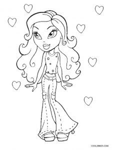 Free Printable Bratz Coloring Pages For Kids | Cool2bKids Bratz Drawings, Bratz Coloring Pages, Zodiac Drawings, Modele Zentangle, Bratz Coloring, Kitty Coloring, Unique Coloring Pages, Hello Kitty Coloring, Coloring Page Ideas