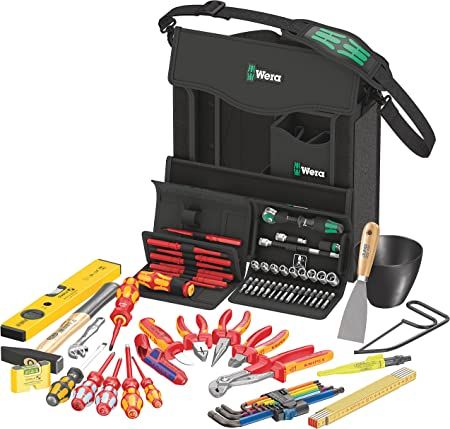 Wera 2go E 1 Tool set for Electricians Cable Knife, Wera Tools, Work Trailer, Electrician Tools, Tool Store, Bathroom Pendant Lighting, Tool Kits, Led Outdoor Lighting, Home Tools