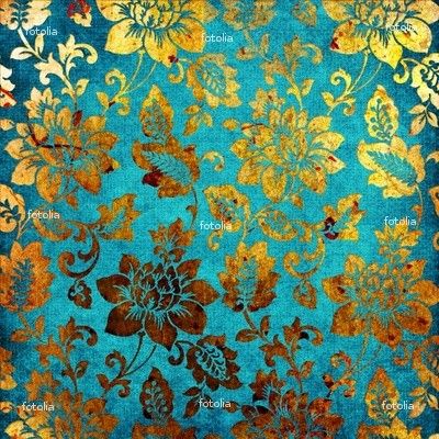 awesome. Vintage Floral Backgrounds, Vintage Cartoons, Turquoise Wallpaper, Wallpaper Retro, Soyut Sanat Tabloları, Teal And Gold, Background Vintage, Floral Background, Blue And Yellow