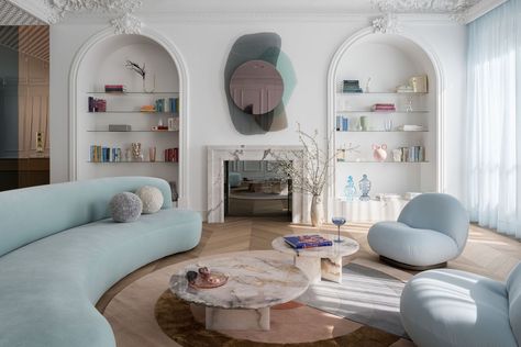 Mid Century Modern Apartment, Pastel Interior, The Apartment, Cozy Interior, Living Room Inspo, Home Room Design, Apartment Interior, Room Aesthetic, Aesthetic Room Decor