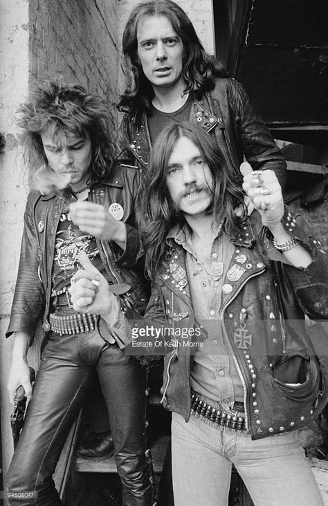 British heavy rock band Motorhead, London, 1978. Left to right: drummer Phil 'Philthy Animal' Taylor, guitarist 'Fast' Eddie Clarke and bassist and singer Lemmy (Ian Kilmister). Danny Ketch, Motorhead Lemmy, Eddie Clarke, Front Mission, Chica Heavy Metal, Lemmy Motorhead, Rock & Roll, Lemmy Kilmister, Cleveland Rocks