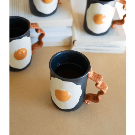 Ceramics Ideas Pottery Mug, Egg Mug, Eggs And Bacon, Wakey Wakey, Apartment Vibes, Egg Design, Bacon Eggs, Bacon And Eggs, Make Breakfast