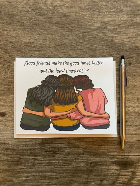 Friendship Sketches, Friendship Day Cards, Friendship Paintings, Friendship Day Greetings, Friendship Art, 3 Best Friends, Bible Verse Cards, Meaningful Drawings, Friend Bff