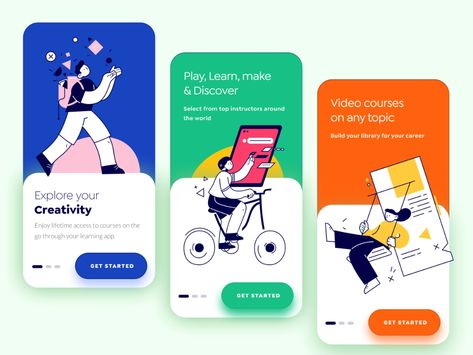 Mobile App Onboarding, Onboarding Screen, Onboarding App, App Onboarding, Ux Portfolio, App Illustration, Ux Kits, Case Study Design, Learning New Skills