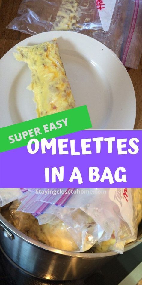 Camping Eggs In A Bag, Omelette In A Bag Camping, Omelettes In A Bag, Omelet For A Crowd, Camping Omelets In A Bag, Quick Omelette Recipe, Omlet In A Bag, Easy Food For Camping, Bag Omelets