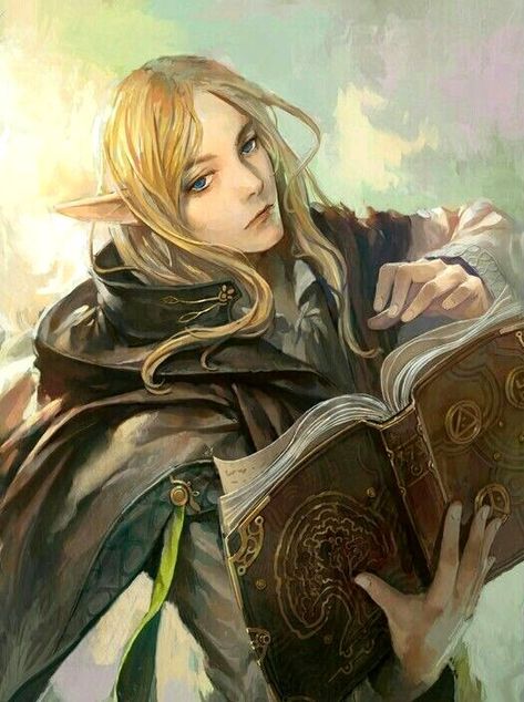 Elf Scholar Dnd Elves, Male Elf, Elves Fantasy, Female Elf, Elf Art, Dungeons And Dragons Characters, Fantasy Concept Art, Arte Fantasy, Fantasy Rpg