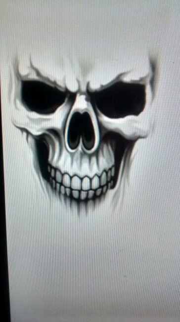 Skull Face Tattoo Design, Angry Skull Tattoo, Skull Head Tattoo, Trippy Tattoo Designs, Japanese Cloud Tattoo, Airbrushing Ideas, Rose Gold Tattoo, Graveyard Tattoo, Trippy Tattoo