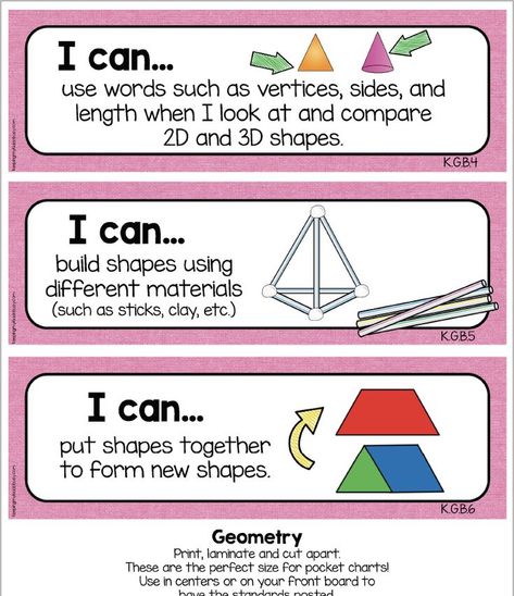 KINDErGARTEN I Can Statements - Objectives for ELA and Math - Adorable Posters for daily goals - try a page for FREE #kindergarten #kindergartencommoncore #backtoschool #icanstatements #kindergartengoals #kindergartenmath Kindergarten I Can Statements, Math Table, Kindergarten Shapes, Comprehension Kindergarten, Kindergarten Goals, Classroom Kindergarten, Kindergarten Anchor Charts, Math Madness, Classroom Anchor Charts