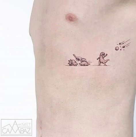 Miniature Tattoo, Dinosaur Tattoos, Shape Tattoo, Inspiration Tattoos, Tiny Tattoo, Minimal Color, Diy Tattoo, Funny Tattoos, Tattoo Small