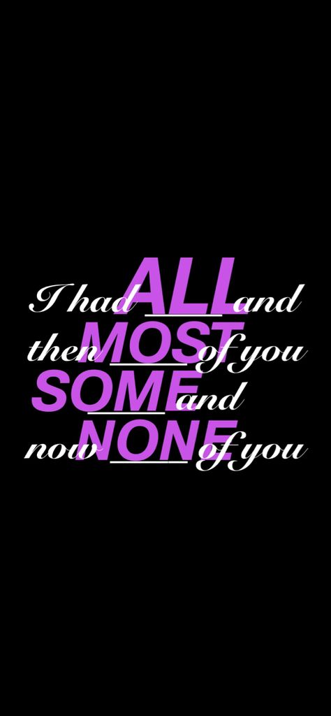 I had all and then most of you Some and now none of you Take me back to the night we met I Had All And Then Most Of You Some And Now None Of You, Take Me Back To The Night We Met, The Night We Met, Night We Met, Words Wallpaper, Take Me Back, Then And Now, Singers, And Now