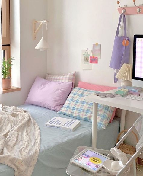 Color trends 2021: Millennial Purple interior obsession | SampleBoard Bilik Idaman, Pastel Bedroom, Pastel Room Decor, Hiasan Bilik, Dekorasi Kamar Tidur, Pastel Room, Study Room Decor, Bilik Tidur, Cute Room Ideas