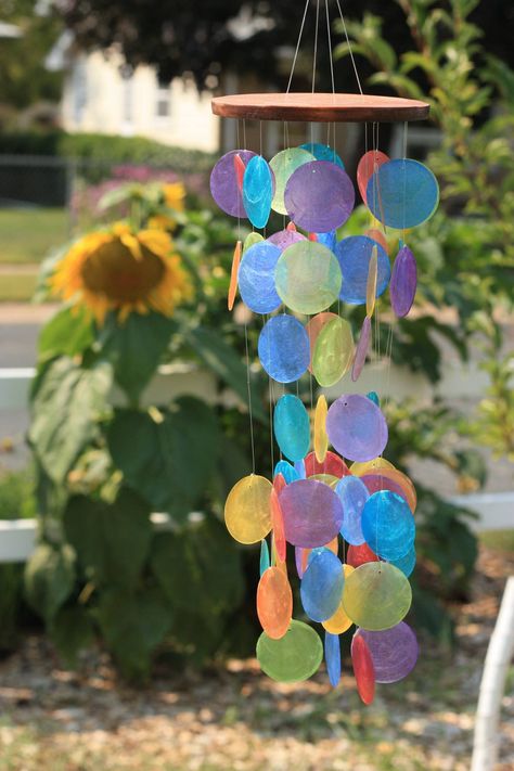 Capiz Wind Chimes, Pinterest Plant, Mirror Illusion, Corner Garden Ideas, Crystal Mobile, Wind Chimes Craft, Wall Mounted Planters, Art Assignments, Vertical Garden Wall