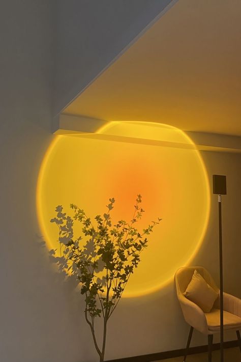 Sunset Projection Lamp, Selfie Lighting, Lighting Room, Projection Lamp, Sunset Lamp, Lamp Decoration, Remote Control, Yellow