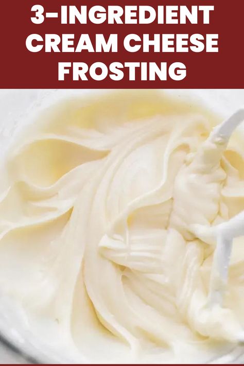 3-ingredient Cream Cheese Frosting Paula Deen Cream Cheese Frosting, 3 Ingredient Cream Cheese Frosting, Recipe For Cream Cheese Icing, Condensed Milk Cream Cheese Frosting, Cream Cheese Frosting Easy Recipes, Cream Cheese Frosting With Cool Whip, White Cake Cream Cheese Frosting, Simple Cream Cheese Frosting Recipe, Pudding And Cream Cheese Frosting