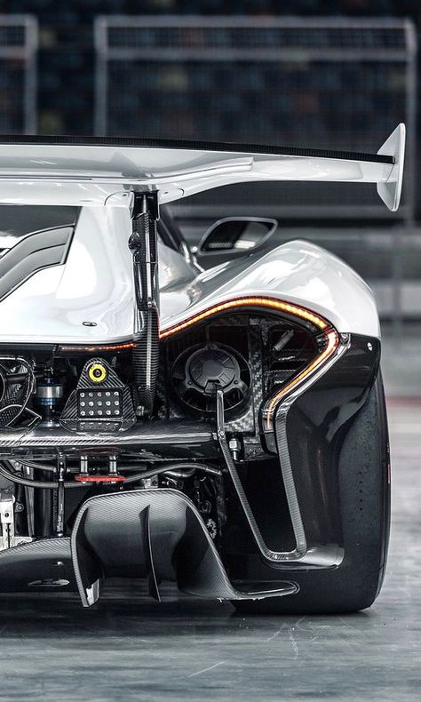 McLaren P1 GTR 2015 Engine: 3.8L V8 Twin-turbo Plug-In Hybrid Power: 735 kW / 999 hp Torque 1,000 Nm / 738 lb-ft Weight: 1,350 kg / 2,976 lbs 0-100 kph: 2.8 seconds Top Speed: 350 kph / 217 mph Mclaren P1 Gtr, P1 Gtr, Bespoke Cars, Mclaren Cars, Grey Car, Automobile Engineering, High End Cars, Pimped Out Cars, 8 Seconds