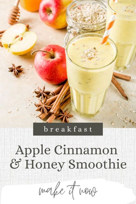 If you're all Pumpkin Spiced out, this is the fall breakfast smoothie for you! September is the beginning of Apple Season in Ontario, so head down to your local orchard or farm market and pick up some fresh apples and local honey. Honey Breakfast, Honey Smoothie, Apple Smoothie, Apple Pumpkin, Pumpkin Smoothie, Cinnamon Honey, Honey Yogurt, Apple Season, Fall Breakfast