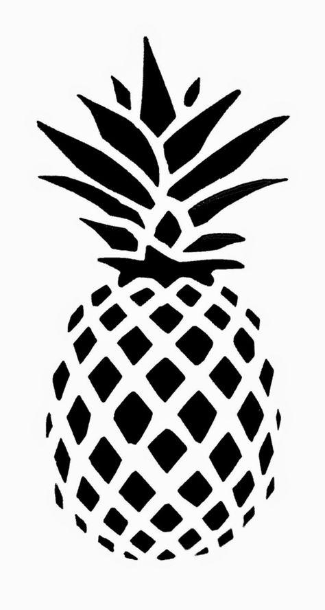 Smirking Goddess™ Review: My Connecticut Garden-and FREE Pineapple Stencil Download Pineapple, Black And White, White, Black, Art