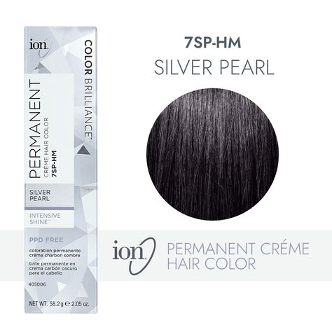 ion Color Brilliance Permanent Creme Hair Color utilizes pure ionic micro pigments for deeper, more intense color. Ion 7SP-HM Silver Pearl Permanent Creme Hair Color | Silver | 2.05 oz. | Sally Beauty Dark Gray Hair Color Charcoal, Dark Hair Going Gray, Charcoal Hair Color, Pelo Color Ceniza, Best Grey Hair Dye, Best Silver Hair Dye, Charcoal Grey Hair, Dark Grey Hair Color, Ion Hair Colors