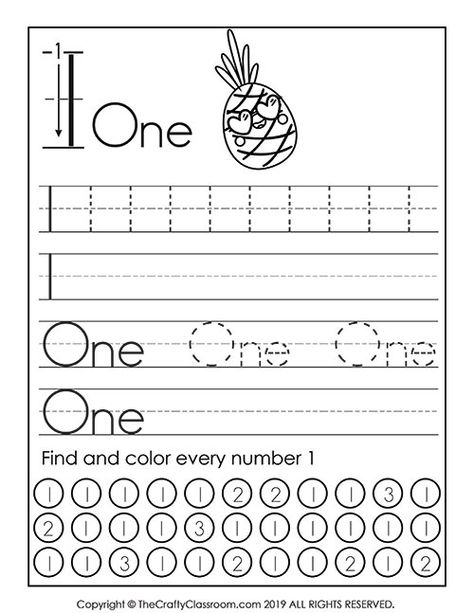 Preschool Number Worksheets - Preschool Mom Number One Worksheet Preschool, Worksheet Number 1, Number 1 Worksheets For Preschool, Number 1 Worksheet, Grade R Worksheets, Number Words Worksheets, Preschool Worksheets Free Printables, Number Worksheets Kindergarten, Preschool Number Worksheets